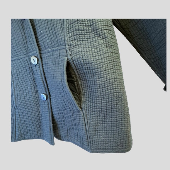 Women’s Jacket L Quilted Reversible Navy Blue Turquoise - Picture 5 of 14